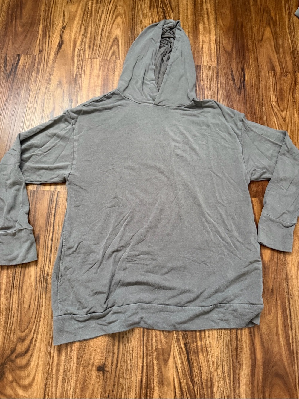 aerie OFFLINE Fleece-Lined Hooded Pullover in Taupe